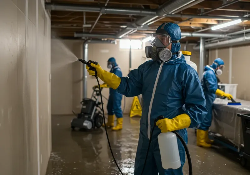 Basement Sanitization and Antimicrobial Treatment process in Dayton, IN