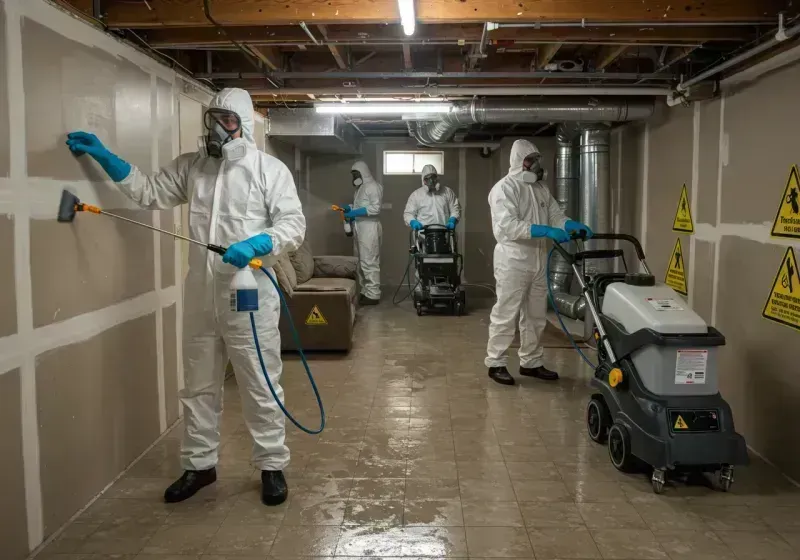 Basement Moisture Removal and Structural Drying process in Dayton, IN